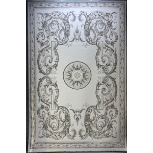 سجاد القصور تركي كراون نقش فرنسي تركي 41170A كريم بيج مقاس 400*500