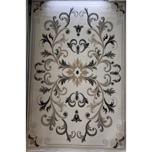 سجاد تركي ايفل 41180A كريم اسود مقاس 50*80