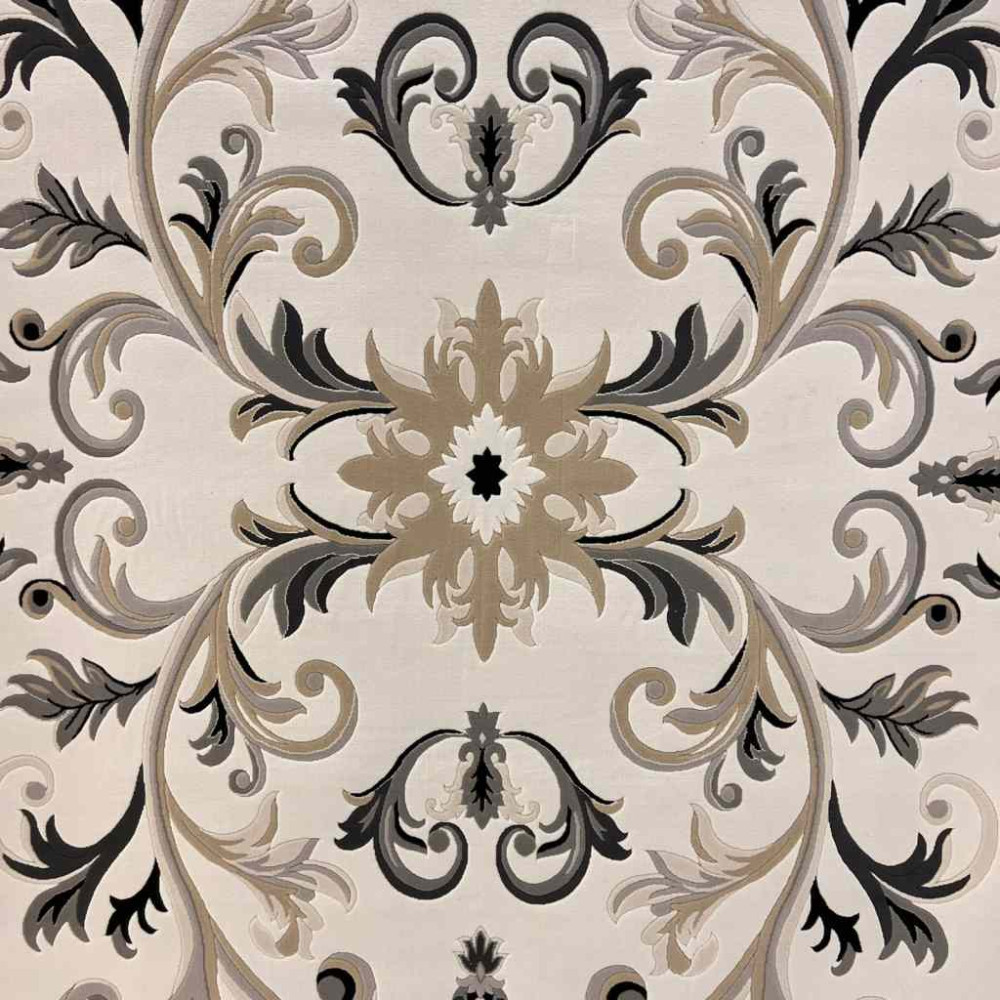 سجاد تركي ايفل 41180A كريم اسود مقاس 50*80