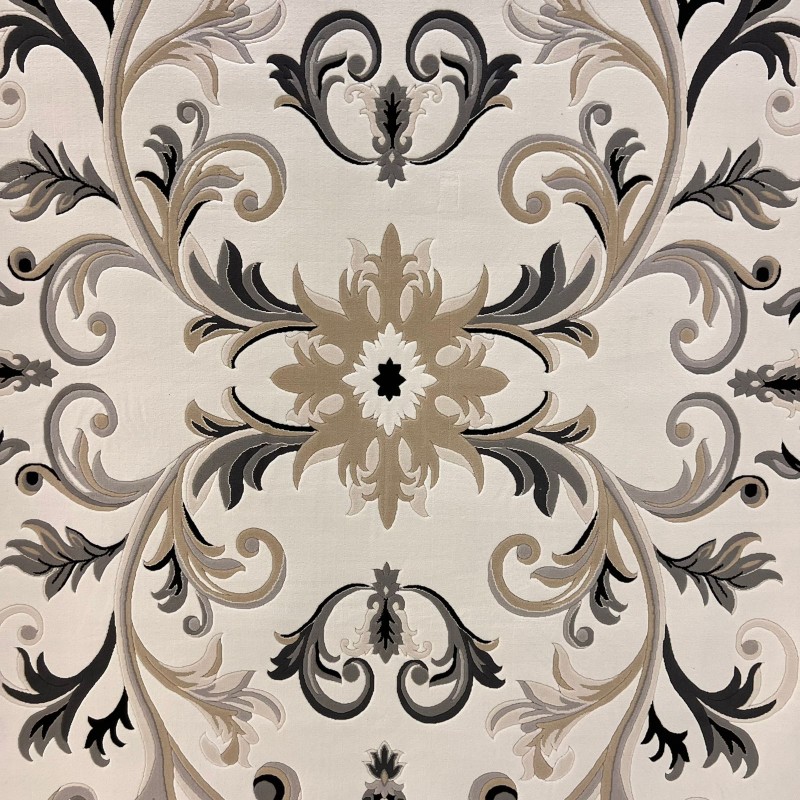 سجاد تركي ايفل 41180A كريم اسود مقاس 150*220