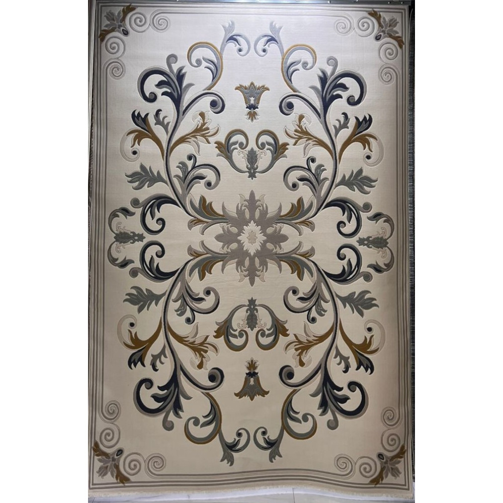 سجاد تركي ايفل 41180A كريم سماوي مقاس 100*300