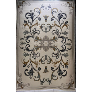 سجاد تركي ايفل 41180A كريم سماوي مقاس 100*300