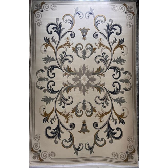سجاد تركي ايفل 41180A كريم سماوي مقاس 300*400