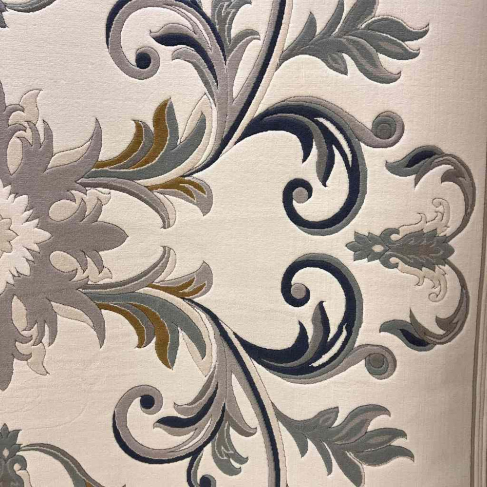 سجاد تركي ايفل 41180A كريم سماوي مقاس 100*300