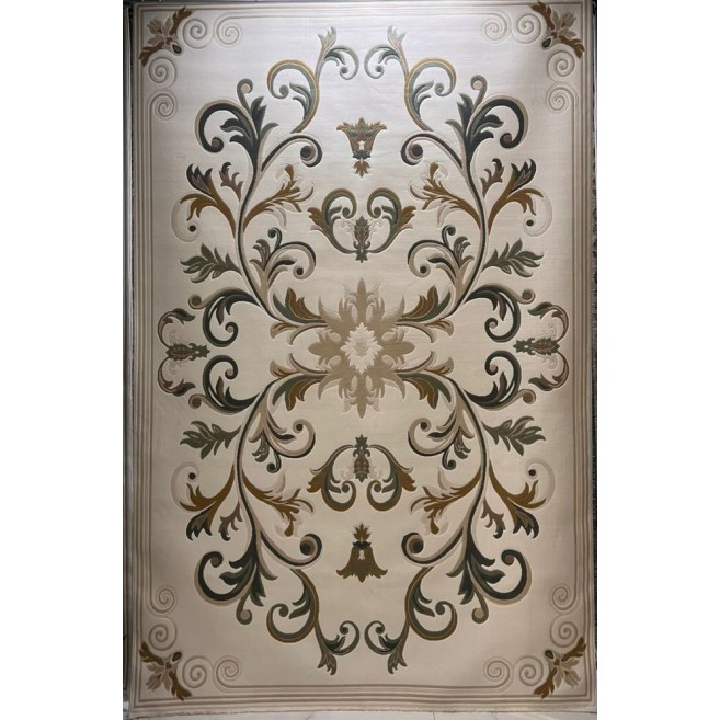 سجاد تركي ايفل 41180A كريم اخضر مقاس 100*300