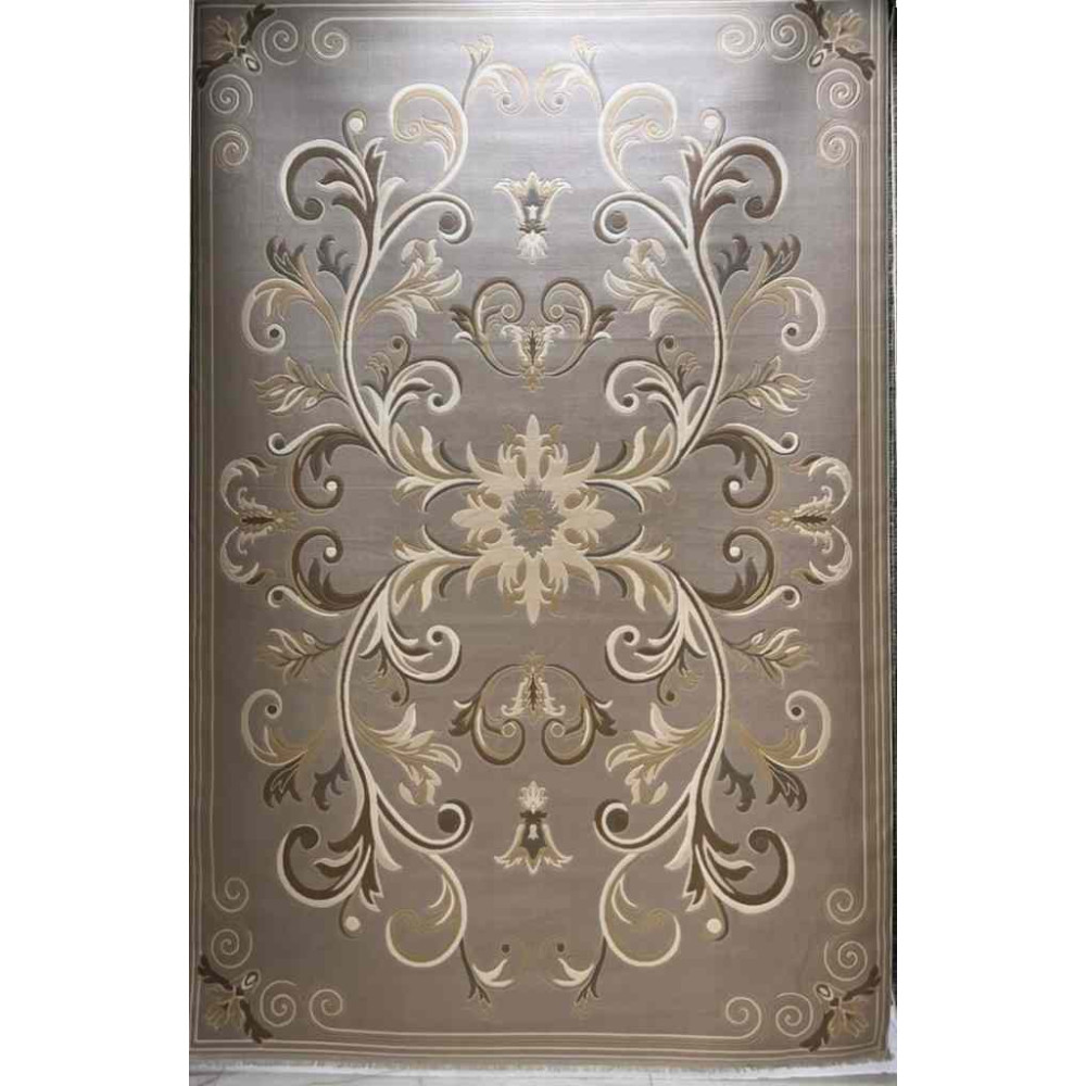 سجاد تركي ايفل 41180A رصاصي بيج فاتح مقاس 100*200