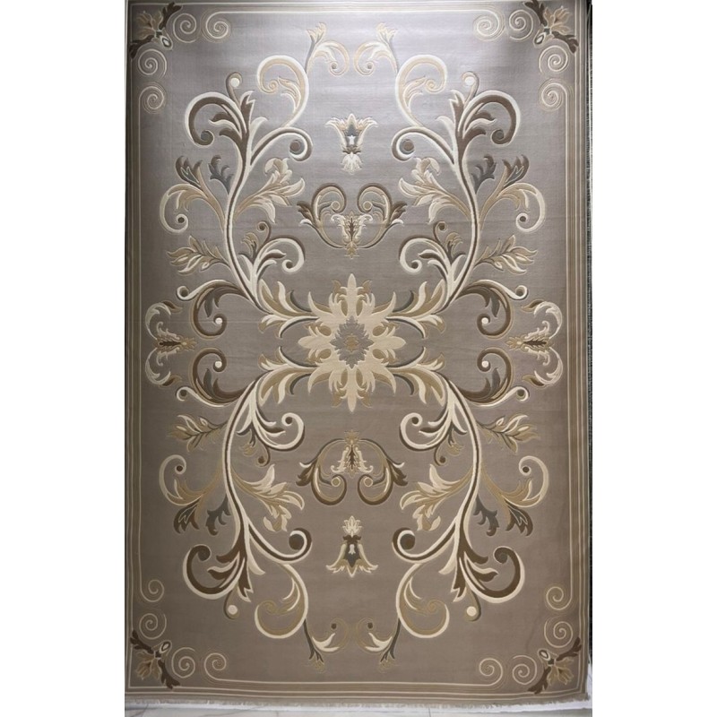 سجاد تركي ايفل 41180A رصاصي بيج فاتح مقاس 50*80