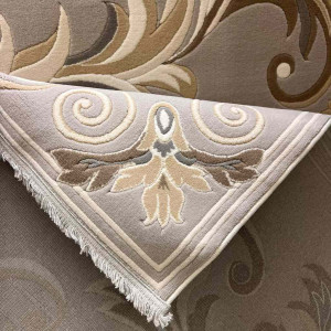 سجاد تركي ايفل 41180A رصاصي بيج فاتح مقاس 100*200