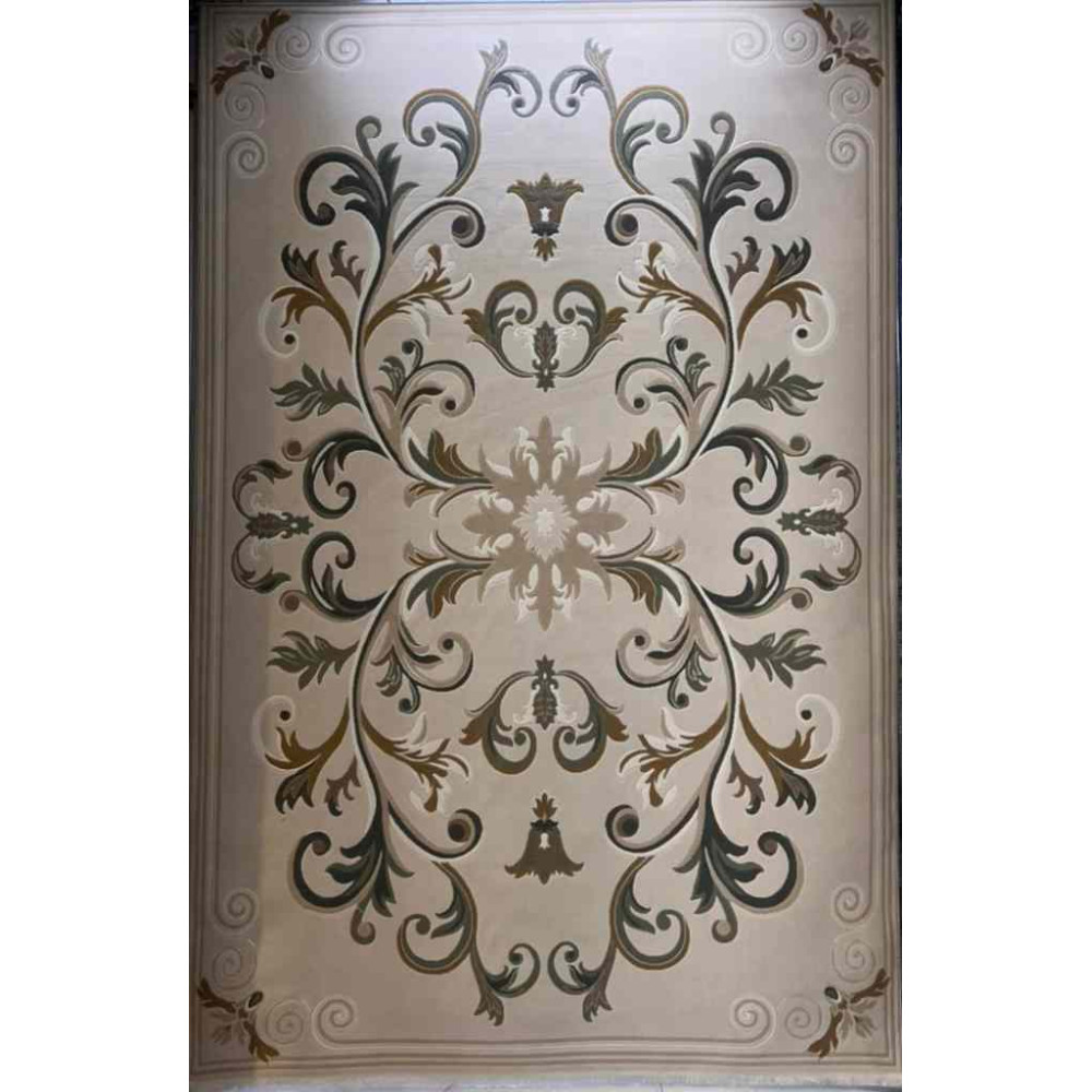 سجاد تركي ايفل 41180A اخضر بيج فاتح مقاس 400*500