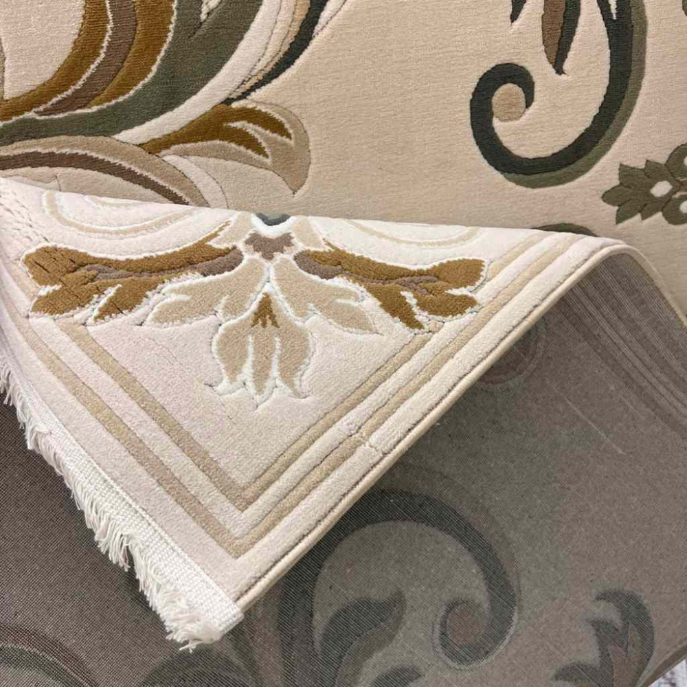 سجاد تركي ايفل 41180A اخضر بيج فاتح مقاس 400*500