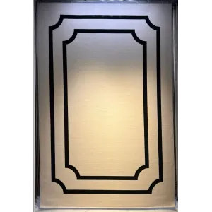 سجاد تركي اطار برواز فريم F493A كريم اسود مقاس 300*400