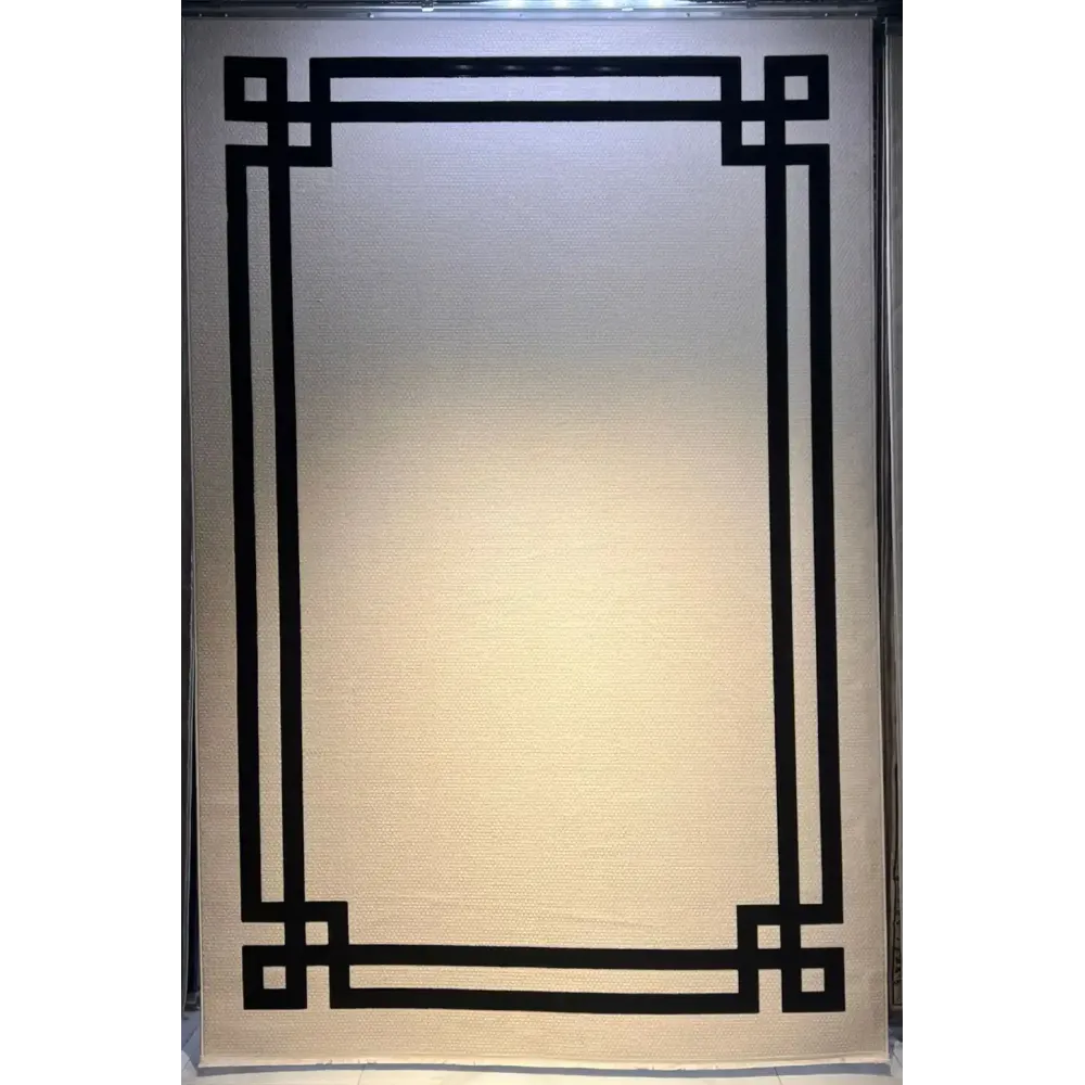 سجاد تركي اطار برواز فريم F494A كريم اسود مقاس 300*400
