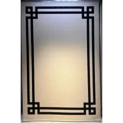 سجاد تركي اطار برواز فريم F494A كريم اسود مقاس 300*400