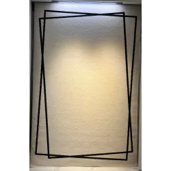 سجاد تركي اطار برواز فريم F602A كريم اسود مقاس 80*150