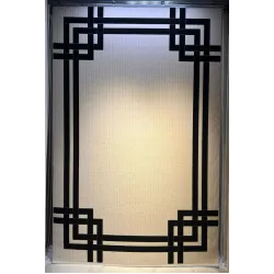 سجاد تركي اطار برواز فريم F603A كريم اسود مقاس 300*400