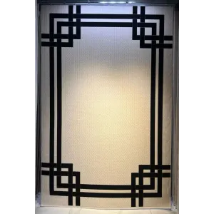 سجاد تركي اطار برواز فريم F603A كريم اسود مقاس 300*400
