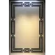 سجاد تركي اطار برواز فريم F604A كريم اسود مقاس 80*150