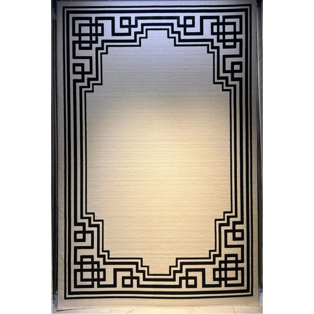 سجاد تركي اطار برواز فريم F605A كريم اسود مقاس 300*400