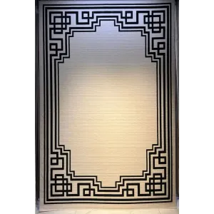 سجاد تركي اطار برواز فريم F605A كريم اسود مقاس 300*400