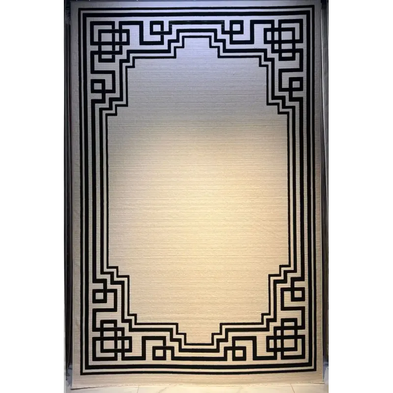 سجاد تركي اطار برواز فريم F605A كريم اسود مقاس 300*400
