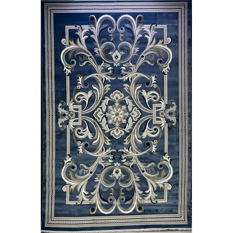 سجاد تركي جنيف نقش فرنسي 42111A سماوي مقاس 50*80 - سجاد فرنسي شرقي