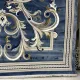 سجاد تركي جنيف نقش فرنسي 42111A سماوي مقاس 50*80 - سجاد فرنسي شرقي