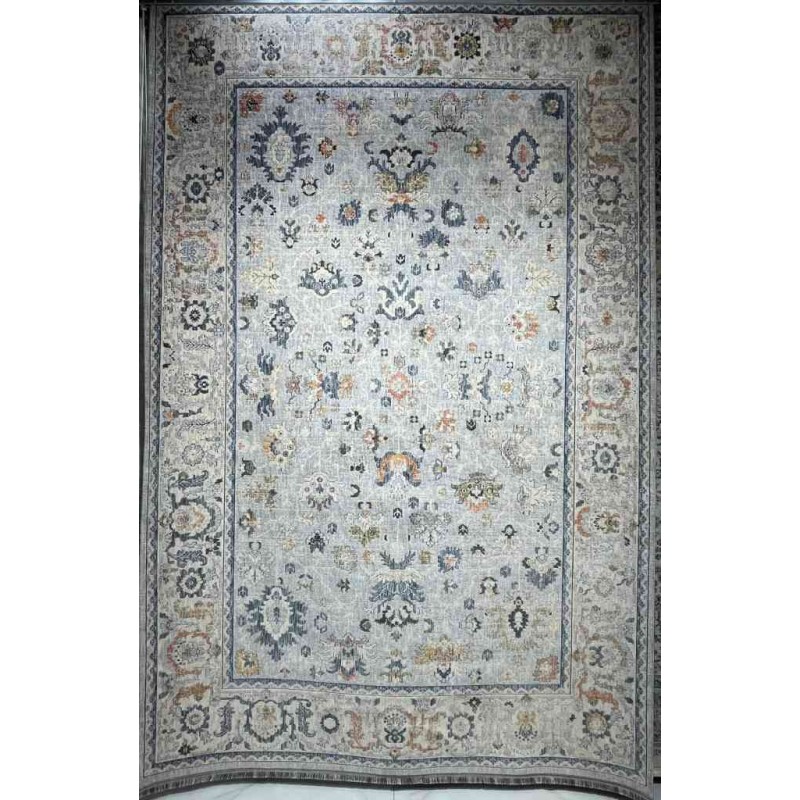 سجاد تركي هانوفر KC01A رصاصي فاتح مولتي روز مقاس 200*300