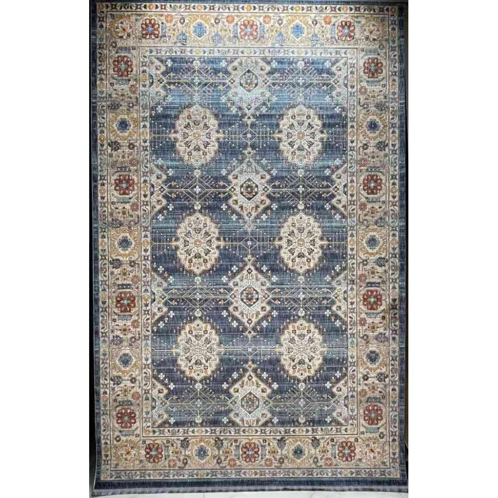 سجاد تركي هانوفر KM69A ازرق غامق كريم مقاس 300*400 سجاد تركي هانوفر KM69A ازرق غامق كريم مقاس 300*400