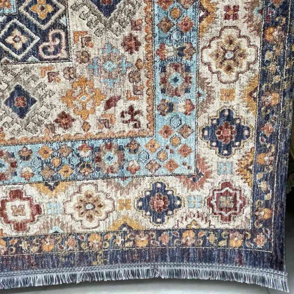 سجاد تركي هانوفر KM87A كريم ازرق غامق مقاس 300*400 سجاد تركي هانوفر KM87A كريم ازرق غامق مقاس 300*400