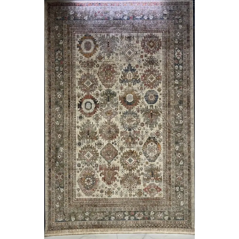 سجاد تركي هانوفر KK34A بيج مولتي روز مقاس 200*300