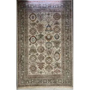 سجاد تركي هانوفر KK34A بيج مولتي روز مقاس 200*300