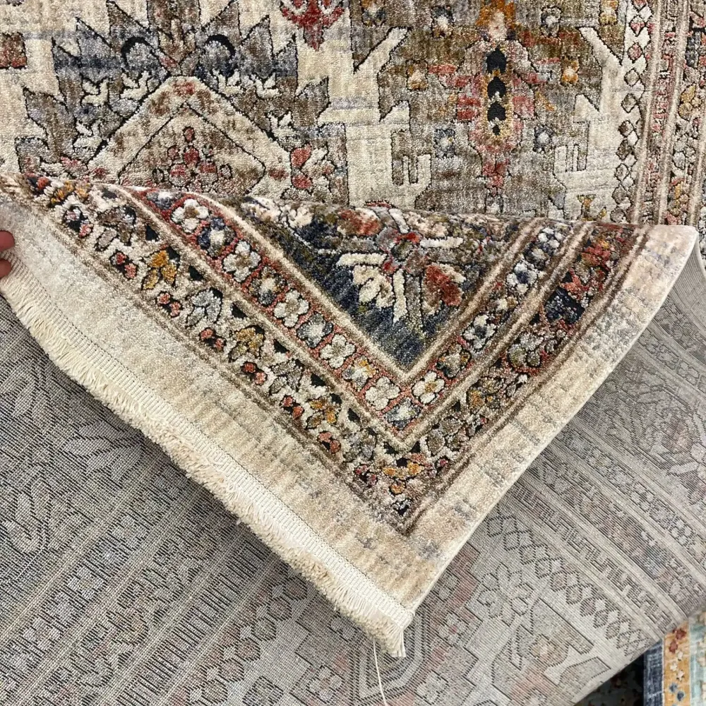 سجاد تركي هانوفر KK34A بيج مولتي روز مقاس 200*300