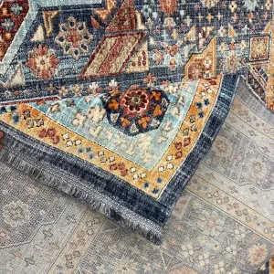 سجاد تركي هانوفر KM82A سماوي غامق تركواز مقاس 150*220