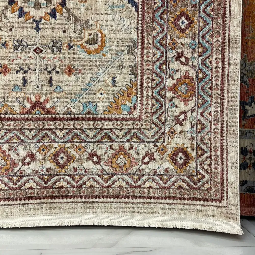 سجاد تركي هانوفر KM88A كريم بيج غامق مقاس 150*220