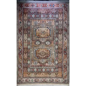 سجاد تركي هانوفر KM90A اورنج احمر مقاس 150*220