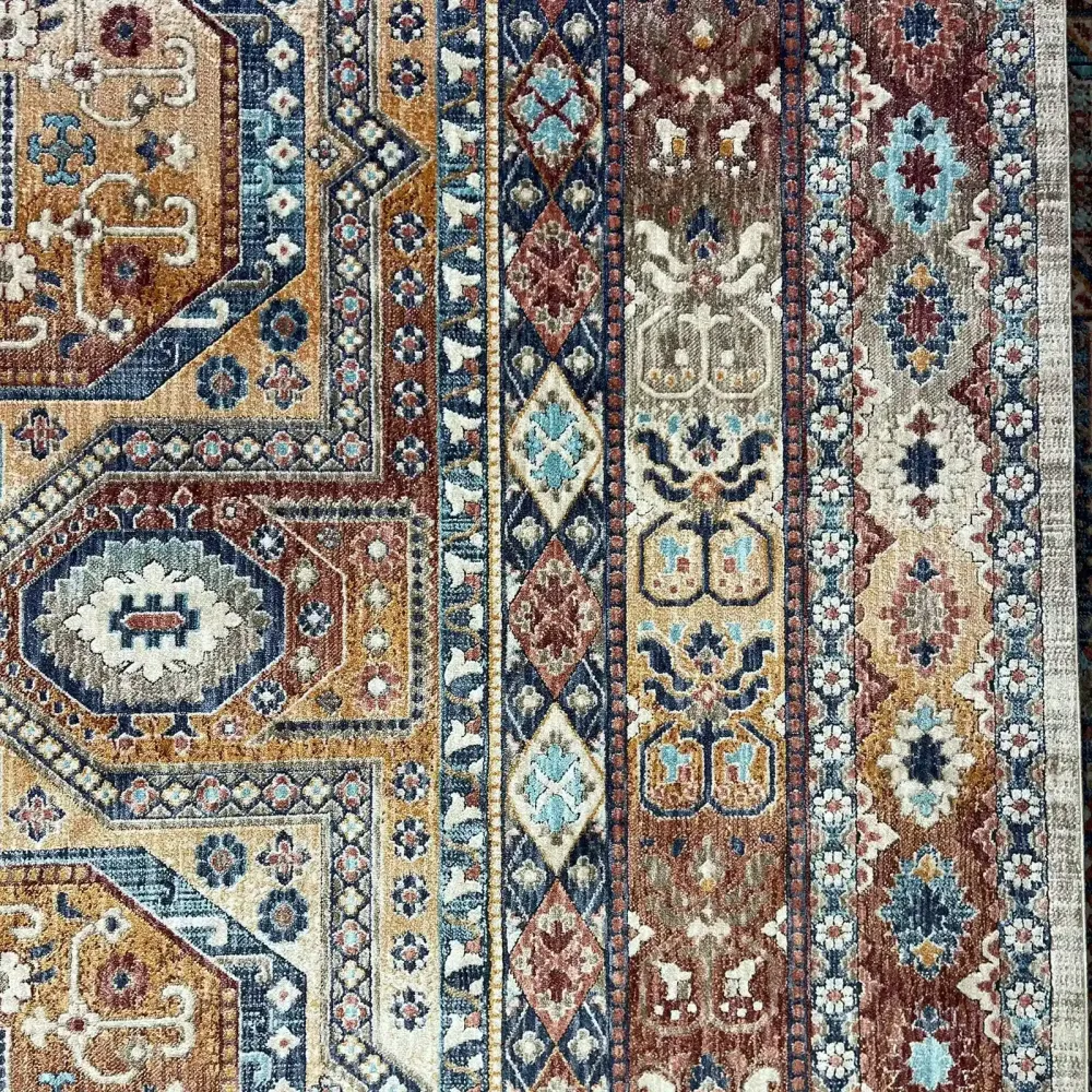 سجاد تركي هانوفر KM90A اورنج احمر مقاس 150*220