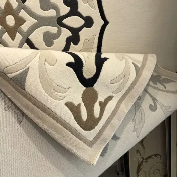 سجاد ايريس تركي N0597A اسود دائري مقاس 150*150