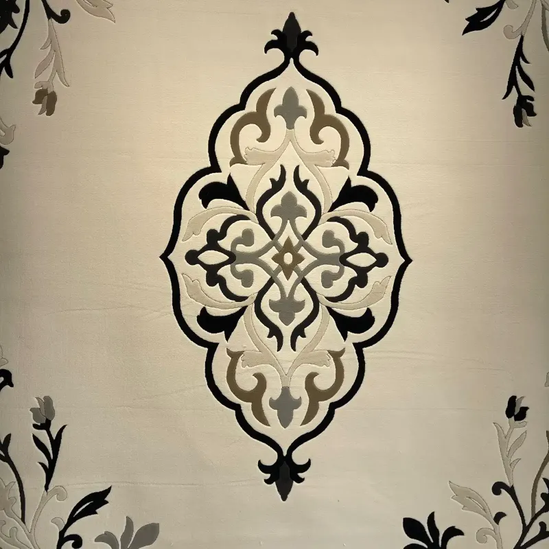 سجاد ايريس تركي N0597A اسود دائري مقاس 150*150