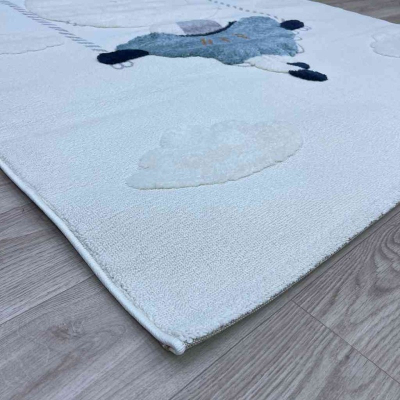 سجاد تركي اطفال كيدز A1561A اللون كريم مقاس 120*170