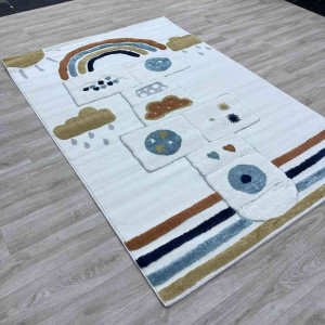 سجاد تركي اطفال كيدز A1567A اللون كريم مقاس 80*150 سجاد تركي اطفال كيدز A1567A اللون كريم مقاس 80*150