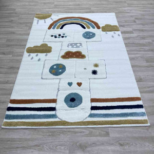 سجاد تركي اطفال كيدز A1567A اللون كريم مقاس 80*150