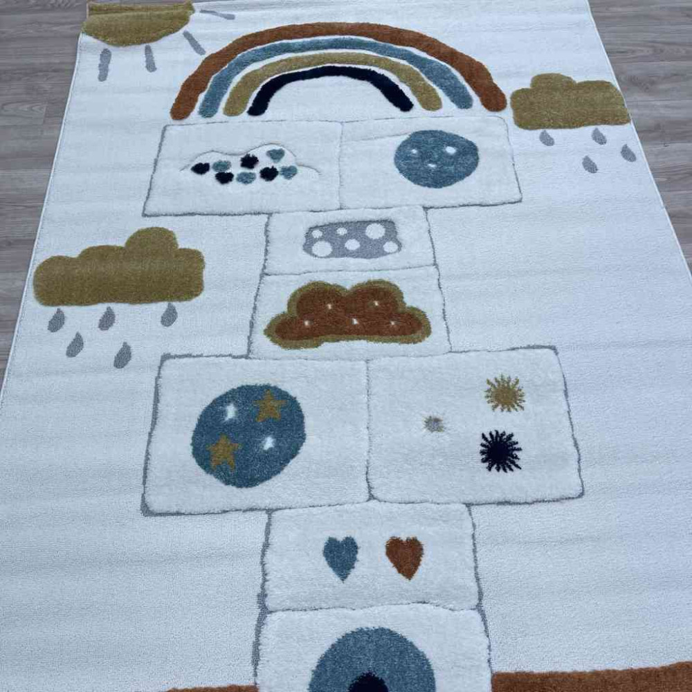 سجاد تركي اطفال كيدز A1567A اللون كريم مقاس 80*150 سجاد تركي اطفال كيدز A1567A اللون كريم مقاس 80*150