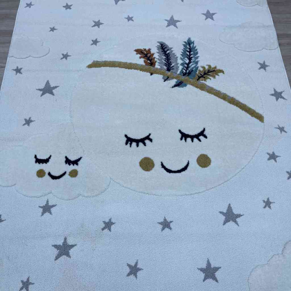 سجاد تركي اطفال كيدز A2703A اللون كريم مقاس 200*290