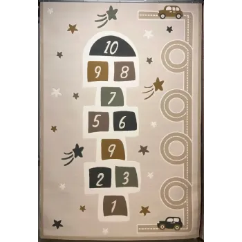 سجاد تركي اطفال كيدز بلاس 41653A اللون كريم مقاس 200*300