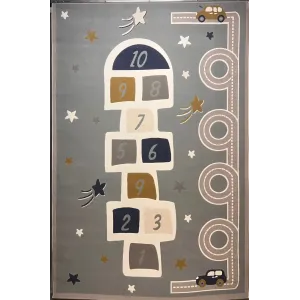 سجاد تركي اطفال كيدز بلاس 41653A اللون سماوي فاتح مقاس 200*300