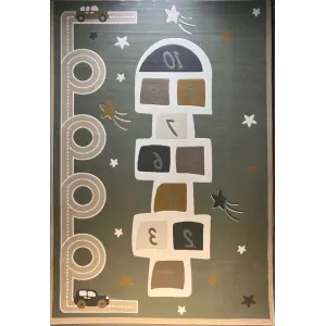 سجاد تركي اطفال كيدز بلاس 41653A اللون اخضر فاتح مقاس 80*150