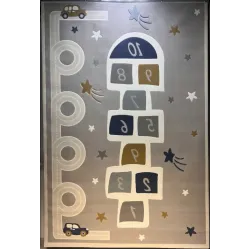 سجاد تركي اطفال كيدز بلاس 41653A اللون رصاصي فاتح مقاس 200*300