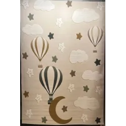 سجاد تركي اطفال كيدز بلاس 441558A اللون كريم مقاس 80*150