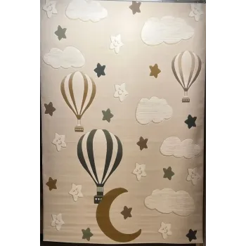 سجاد تركي اطفال كيدز بلاس 441558A اللون كريم مقاس 80*150