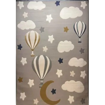 سجاد تركي اطفال كيدز بلاس 441558A اللون رصاصي فاتح مقاس 80*150